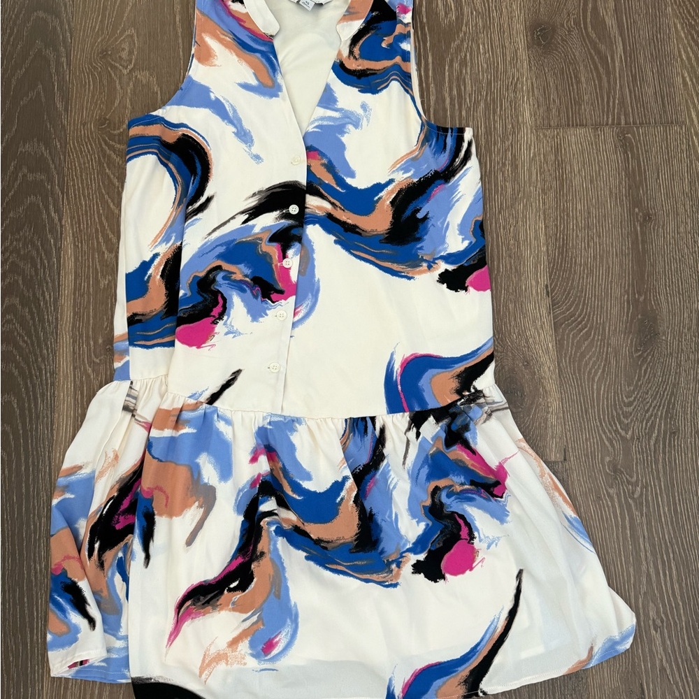 NINE WEST Sleeveless Abstract Print Dress